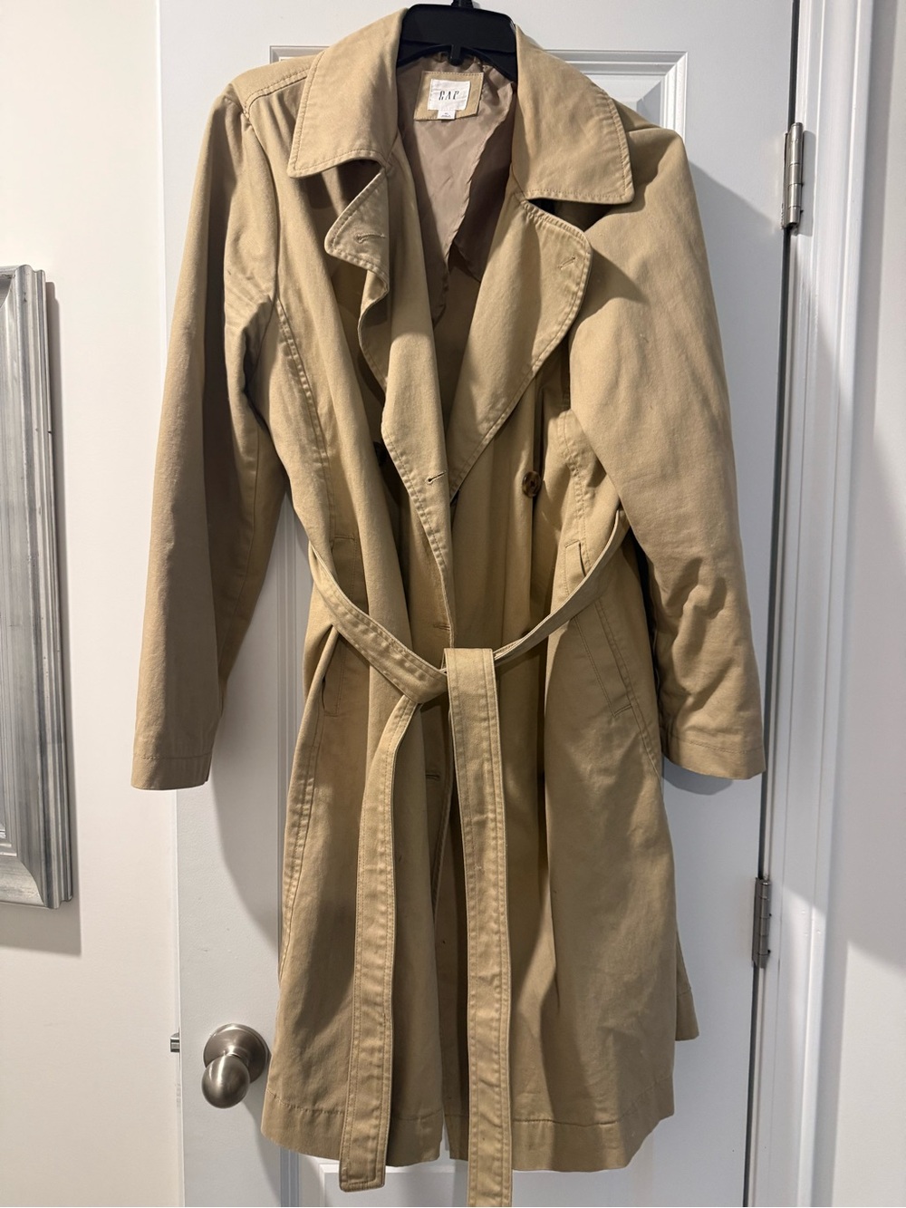 Old Navy Tan Pea Coat with Belt